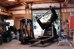 Test-fitting the assembled telescope structure