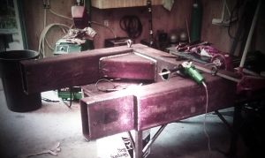 Early stage of fork mount assembly